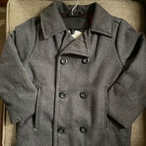 Carter’s wool pea coat (boys) Size: M 5-6